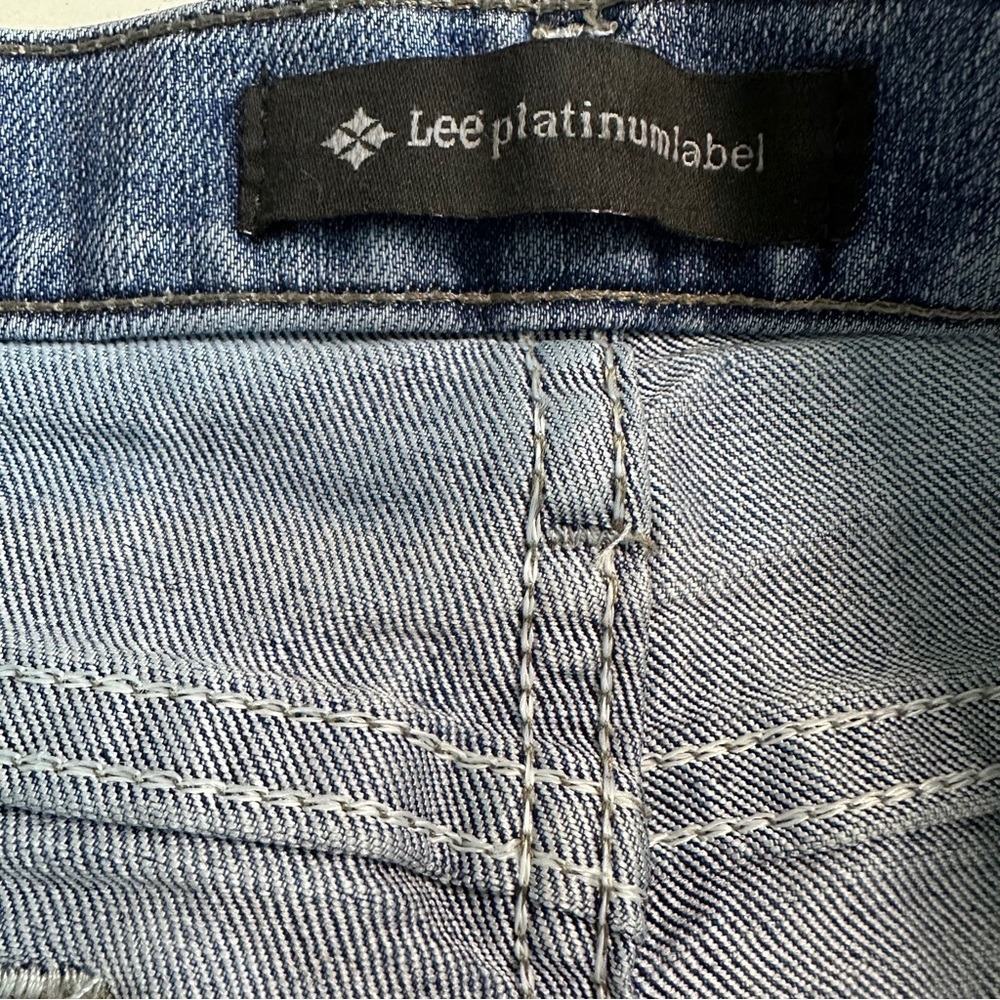 Lee Platinum Label Relaxed Fit Straight Leg Blue Jeans Women 12 Medium - Picture 4 of 6